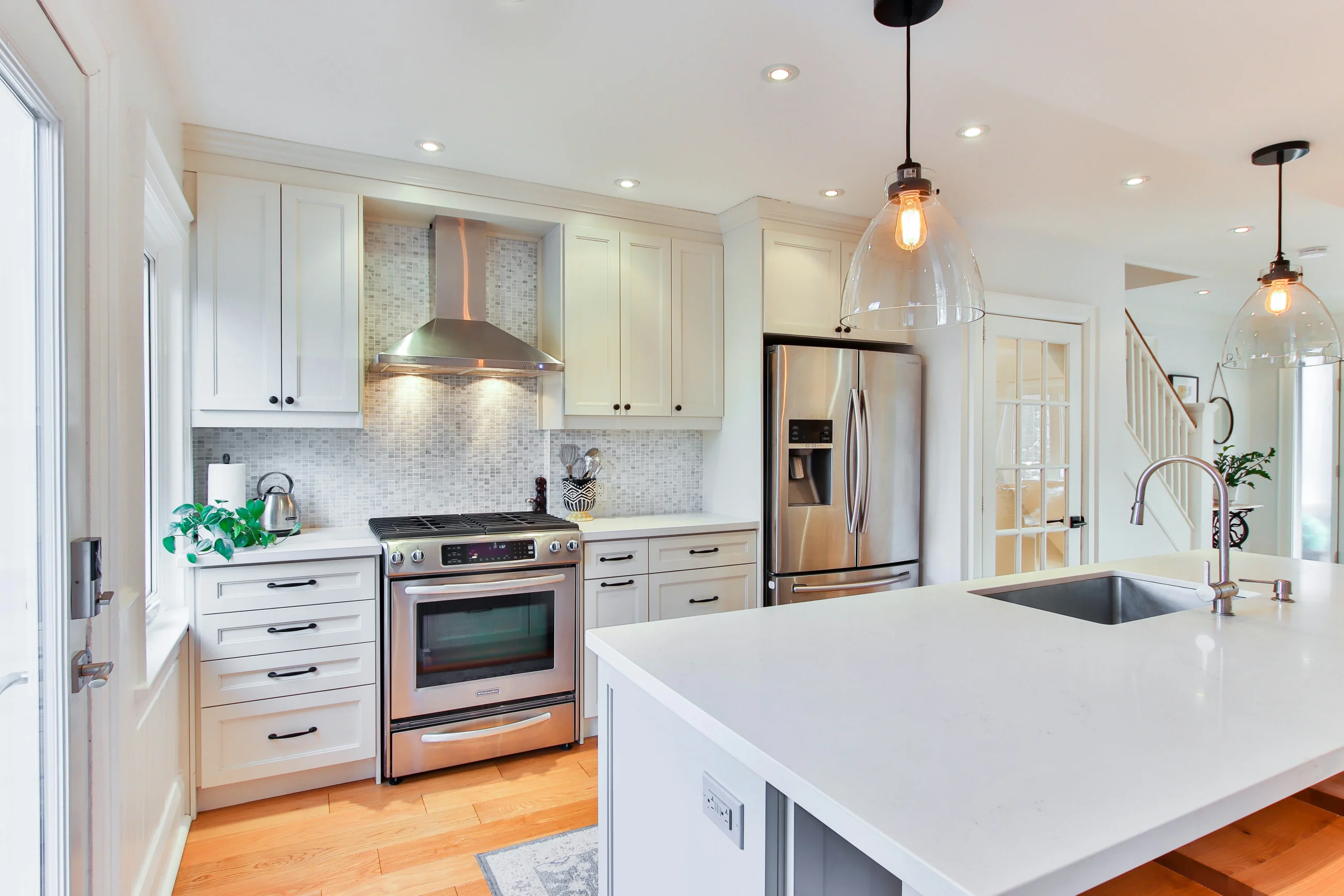 Kitchen island installation in Fort Worth